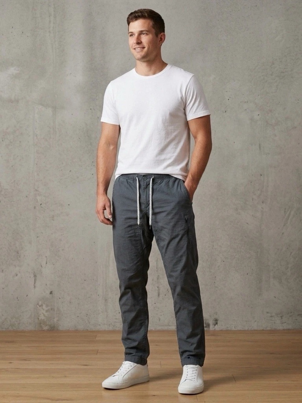 Vuori Men's Gray Drawstring Pants